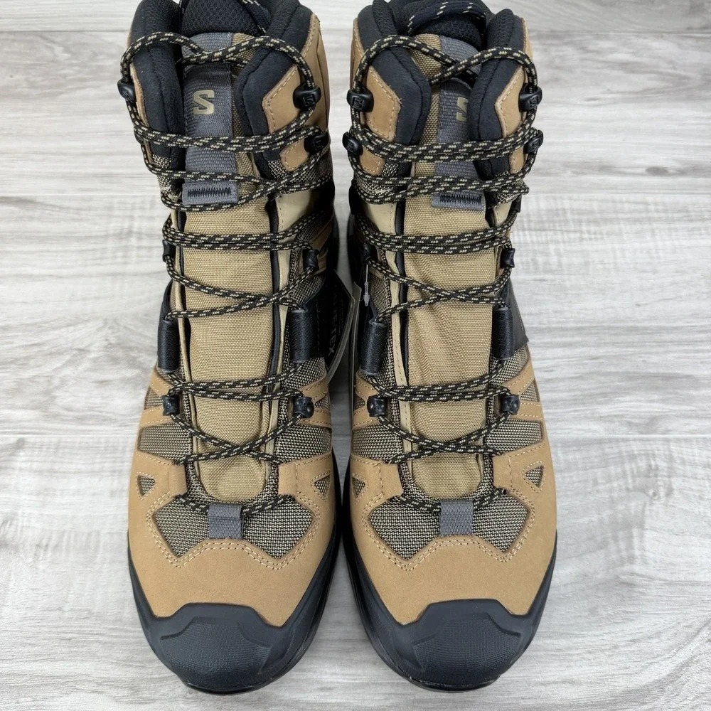 Salomon Quest 4 GTX 412925 Hiking Boots Brown Black Waterproof Men's 13 US